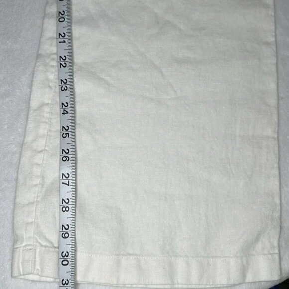 J Jill 100% White Linen Drawstring Pants - Picture 14 of 14